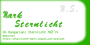 mark sternlicht business card